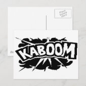Carte Postale Retro KABOOM ! Blast - Noir & Blanc (Devant / Derrière)