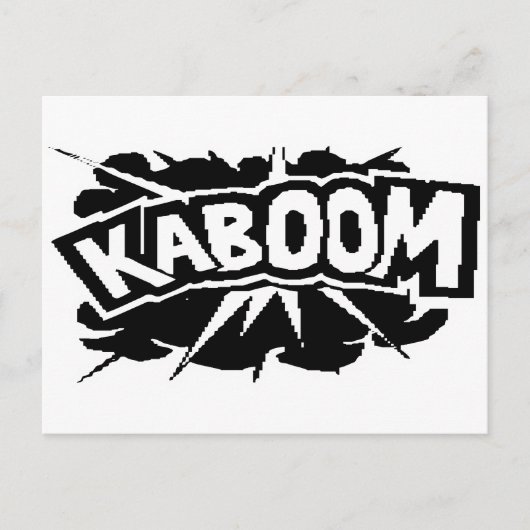 Carte Postale Retro KABOOM ! Blast - Noir & Blanc (Devant)