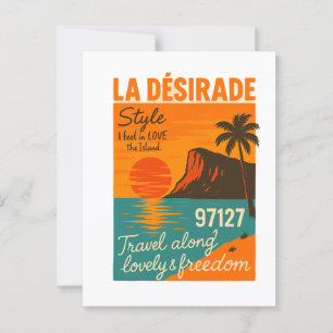 Carte postale rétro La Désirade 97127 Antilles