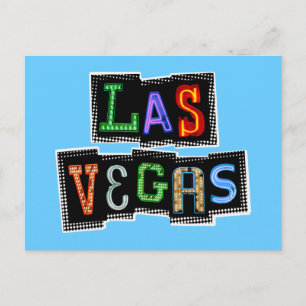 Carte Postale Retro Las Vegas Neon