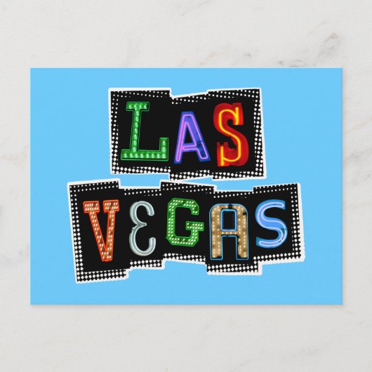Carte Postale Retro Las Vegas Neon (Devant)