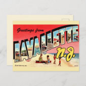 Carte Postale Retro Lavallette NJ (Devant / Derrière)