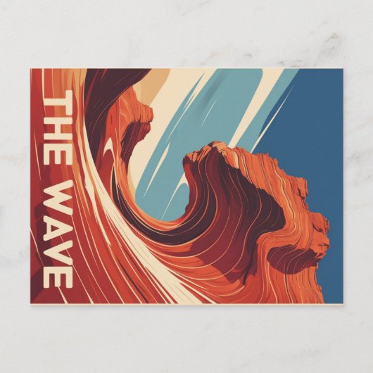 Carte Postale Rétro Le Désert De Formation De Wave Rock (Devant)