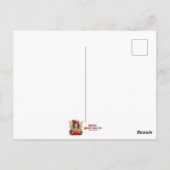 Carte Postale Retro les années 50 Tropical Christmas Pin-Up Girl (Dos)