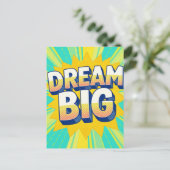 Carte Postale Retro lettering dream big text (Debout devant)