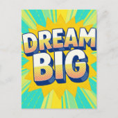 Carte Postale Retro lettering dream big text (Devant)