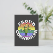 Carte Postale Retro LGBT Fier Cornholer Cornhole T-Shirt (Debout devant)