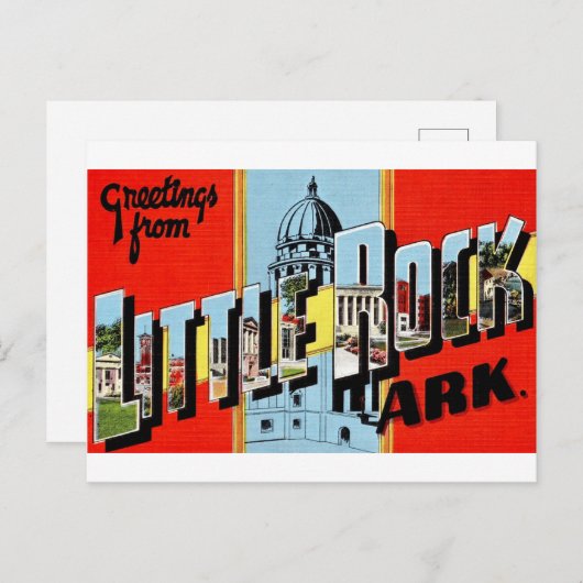 Carte postale Retro Little Rock Arkansas (Devant / Derrière)