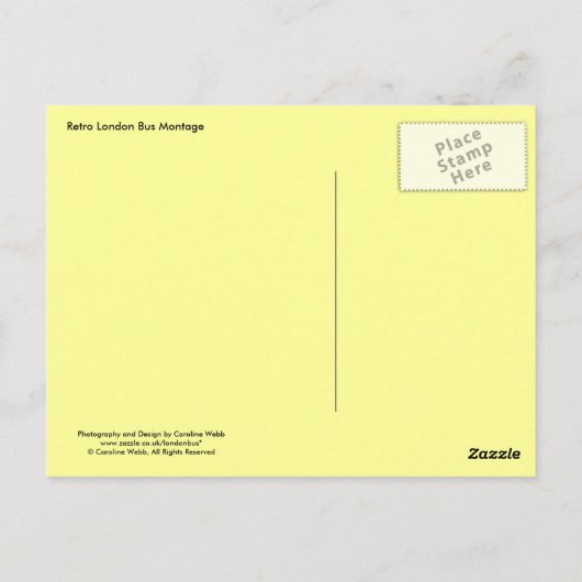 Carte postale Retro London Bus (Dos)