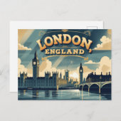 Carte Postale Retro London Glimpse (Devant / Derrière)