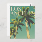 Carte postale Retro Los Angeles Palm Tree Travel (Devant / Derrière)