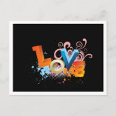 Carte postale Retro Love Black Greeting (Devant)