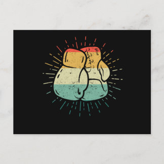 Carte Postale Retro Love Boxer Lover Boxer Gants Drôle