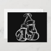 Carte Postale Retro Love White Boxer Gants Cadeaux Boxer Cadeau (Devant / Derrière)