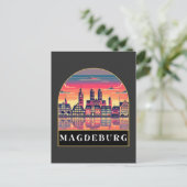 Carte Postale Retro Magdeburg Skyline (Debout devant)