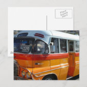 Carte Postale Retro Malta bus (Devant / Derrière)