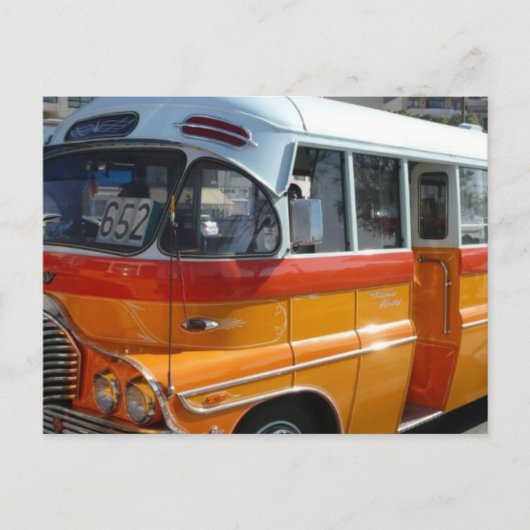 Carte Postale Retro Malta bus (Devant)