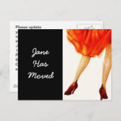 Carte postale Rétro Marilyn Robe Rouge Adresse Cha (Devant / Derrière)