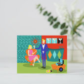 Carte postale Retro Martini Couple (Debout devant)