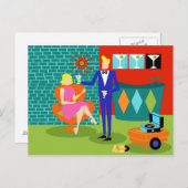 Carte postale Retro Martini Couple (Devant / Derrière)