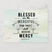 Carte postale Retro Matthew 5:7 Bible Verse (Devant)