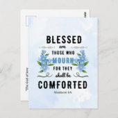 Carte Postale Rétro Matthieu 5:4 Verset biblique (Devant / Derrière)