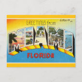 Carte Postale Rétro Miami Floride. (Devant)