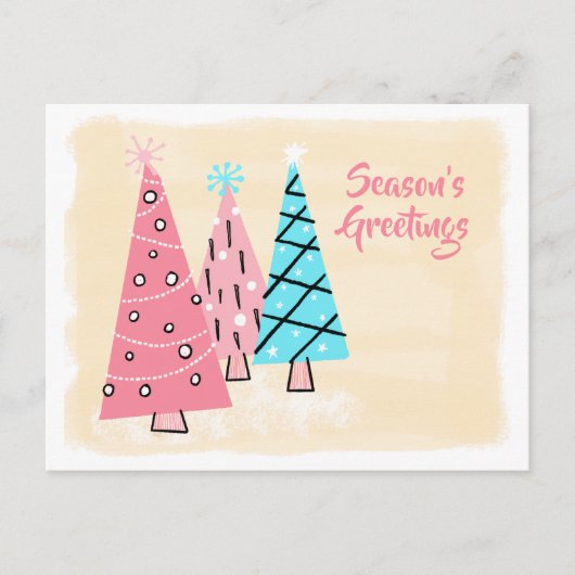 Carte postale Retro Mid-Century Colorful Holiday T (Devant)