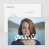 Carte Postale Retro minimaliste Diplôme photo (Devant / Derrière)