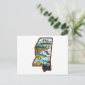 Carte Postale Retro Mississippi Biloxi Laurel MS State Souvenir (Debout devant)