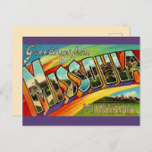 Carte Postale Rétro Missoula MT (Devant / Derrière)