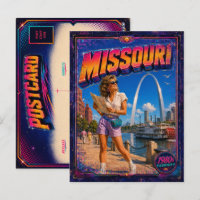 Carte postale rétro Missouri des années 80