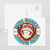 Carte Postale Retro Monkey (Devant / Derrière)