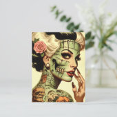 Carte Postale Retro Monster Pin-up (Debout devant)