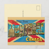 Carte postale rétro Montréal Canada (Devant / Derrière)