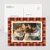 Carte Postale Retro motif du milieu du siècle Joyeux vacances ph (Devant / Derrière)