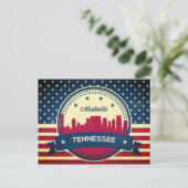 Carte Postale Retro Nashville Tennessee Skyline (Debout devant)