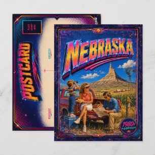 Carte postale rétro Nebraska des années 80