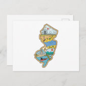 Carte Postale Retro New Jersey Cape May Atlantic City Souvenir (Devant / Derrière)