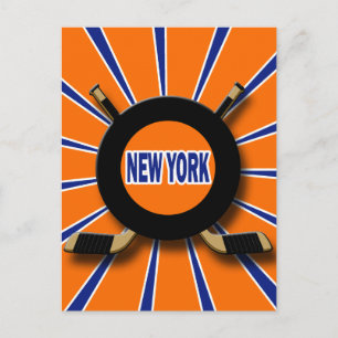 CARTE POSTALE RETRO NEW YORK HOCKEY