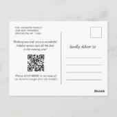 Carte Postale Retro Noël Rustic 3 PHOTO Salutation Holiday (Dos)