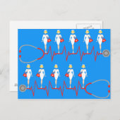 Carte postale Retro Nurse (Devant / Derrière)