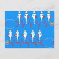Carte postale Retro Nurse