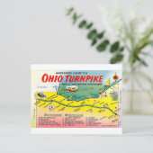 Carte postale Retro Ohio Turnpike (Debout devant)