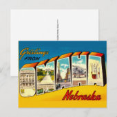 Carte postale rétro Omaha Nebraska (Devant / Derrière)