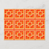Carte postale Retro Orange Trellis (Devant)
