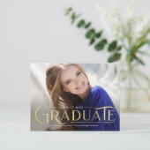 Carte postale Retro Overlay Graduation Faire-part (Debout devant)