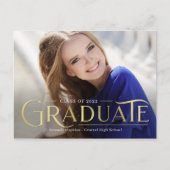 Carte postale Retro Overlay Graduation Faire-part (Devant)