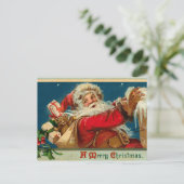 Carte postale Retro Père Noël (Debout devant)