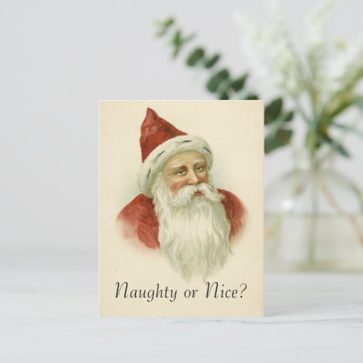 Carte postale Retro Père Noël (Debout devant)